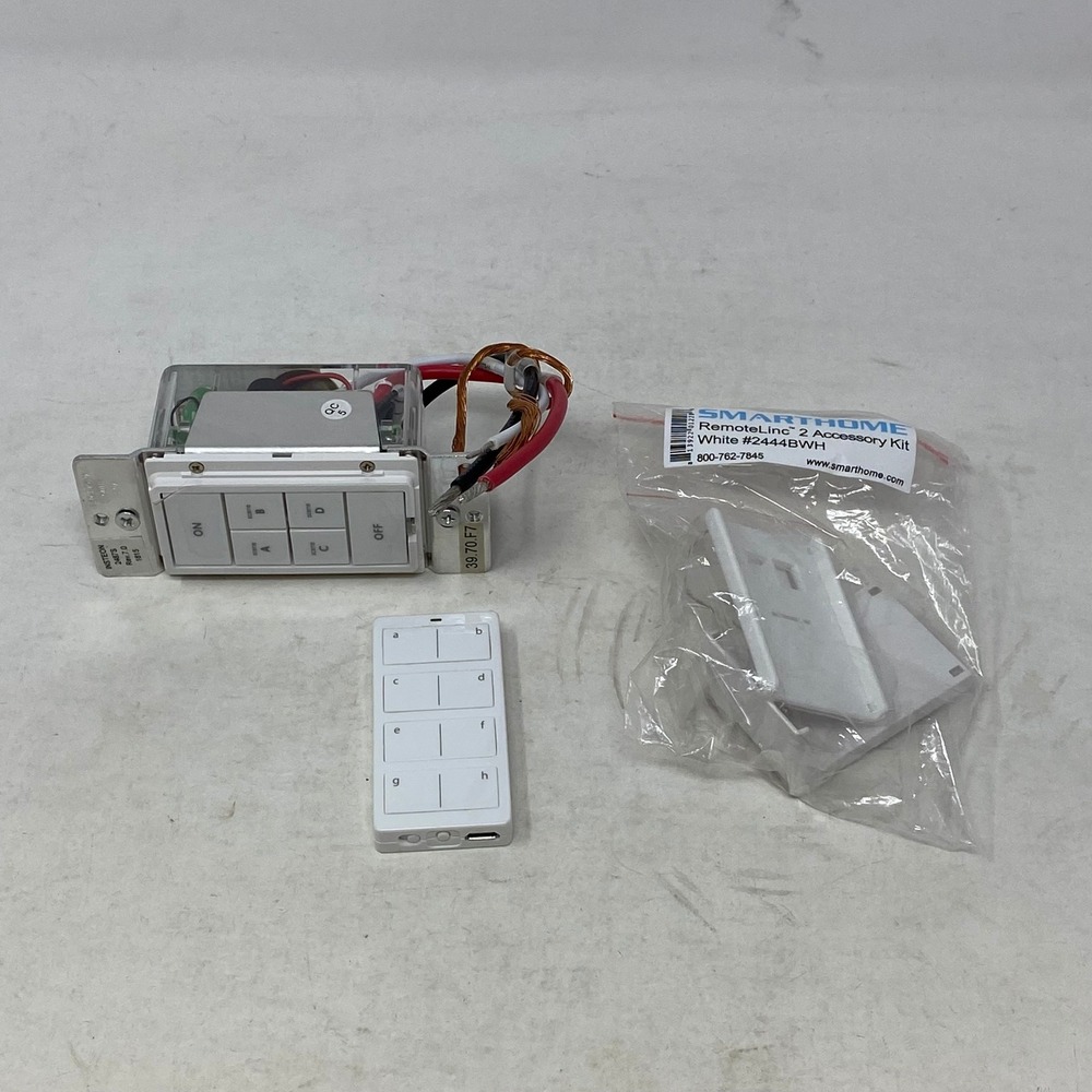 Insteon KeypadLinc 2487S On/Off Switch & RemoteLinc 2 Accessory Kit 2444BWH
